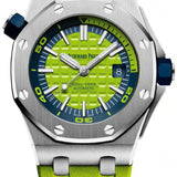 Audemars Piguet Royal Oak Offshore Diver 15710ST.OO.A038CA.01 Green Index Stainless Steel Rubber 42mm Automatic