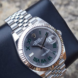 Rolex Datejust Wimbledon Fluted Bezel Jubilee 41mm 2024 126334 WARRANTY (2)