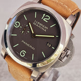 Panerai Luminor Marina 1950 3 Days Automatic PAM00351 PAM351 44mm Brown Dial Full Set WARRANTY