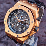 Audemars Piguet Royal Oak Offshore Chronograph Ginza Limited 100 26180OR.OO.D101CR.01 44mm Rose Gold Black Dial WARRANTY