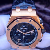 Audemars Piguet Royal Oak Offshore Chronograph Ginza Limited 100 26180OR.OO.D101CR.01 44mm Rose Gold Black Dial WARRANTY