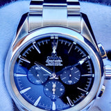 Omega Seamaster Aqua Terra Chronograph 2512.50.00 42mm  Black Dial Full Set WARRANTY
