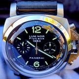 Panerai Luminor 1950 Flyback PAM00212 44mm Black Dial Full Set WARRANTY