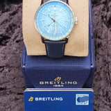 Breitling Navitimer Automatic GMT 41 A32310171C1P1 41mm Ice Blue Dial Full Set WARRANTY