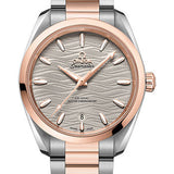 Omega Seamaster Aqua Terra 150M Co-Axial Master Chronometer Ladies Watch - 38 mm Steel And Sedna Gold Case - Waved Agate Grey Dial - 220.20.38.20.06.001