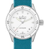 Blancpain Fifty Fathoms Bathyscaphe 38mm Ultra-Slim Blue NATO Ladies Watch - 5100 1127 NATA