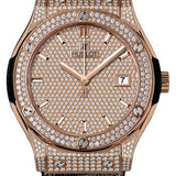 Hublot Classic Fusion King Gold Full Pave Watch-511.OX.9010.LR.1704