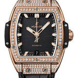 Hublot Spirit Of Big Bang King Gold Pave Watch - 39 mm - Black Dial-665.OX.1180.LR.1604