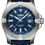 Breitling Avenger Automatic 43 Watch - Stainless Steel - Blue Dial - Blue Calfskin Leather Strap - Tang Buckle - A17318101C1X1
