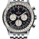 Breitling Navitimer 1 B01 Chronograph 46 Watch - Steel Case - Black Dial - Steel Navitimer Bracelet - AB0127211B1A1