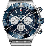 Breitling Super Chronomat B01 44 Watch - Stainless Steel - Blue Dial - Metal Bracelet - AB0136161C1A1