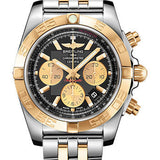 Breitling Chronomat 44 Watch - Steel & Gold - Onyx Black Dial - Steel And Gold Bracelet - CB0110121B1C1