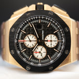 Audemars Piguet Royal Oak Offshore Chronograph Black Rose Gold Black Ceramic 26401RO.OO.A002CA.01 44mm Black/White Dial  Full Set WARRANTY