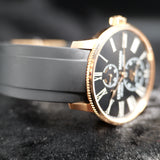 Ulysse Nardin Marine Torpilleur Rose Gold 1182-310-3/42 42mm Black Dial WARRANTY