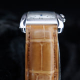 Cartier Tank Americaine Chronograph 2312 26MM x 45MM White Gold While Dial Full Set WARRANTY