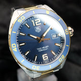 TAG Heuer Formula 1 WAZ1120.BB0879 41MM Steel, Gold Blue Dial box and instructions WARRANTY