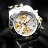Breitling Chrono Cockpit Two-Tone B13358 39MM Mother of Pearl Dial WARRANTY