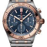 Breitling Chronomat B01 42 Watch - Steel and 18K Red Gold - Blue Dial - Metal Bracelet - UB0134101C1U1