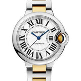 Cartier Ballon Bleu de Cartier Watch - 33 mm Steel and Yellow Gold Case - Silvered Dial - Interchangeable Two-Tone Bracelet - W2BB0029