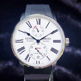 Ulysse Nardin Marine Torpilleur 1183-310-3/40 42mm White Dial Full Set WARRANTY