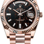 Rolex Day-Date 40 40mm Eisenkiesel Diamond Set Dial Fluted Bezel President Bracelet - 228235