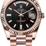 Rolex Day-Date 40 40mm Eisenkiesel Diamond Set Dial Fluted Bezel President Bracelet - 228235