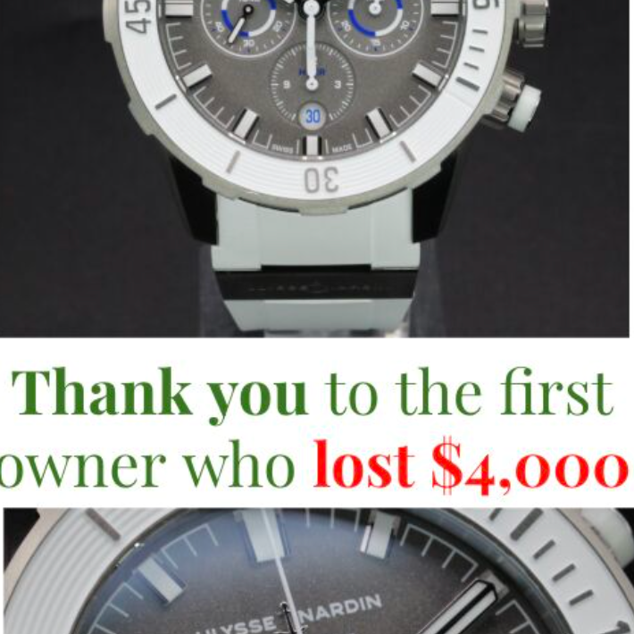 Thank you to the first owner who lost $4,000.