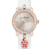 Blancpain Ladybird Ultraplate Champagne Red Gold Diamond Ladies Watch - 0063C 2987 63A