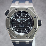 Audemars Piguet Royal Oak Offshore Diver Black Dial 15703ST.OO.A002CA.01 42mm Complete Set