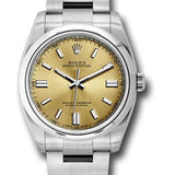 Rolex Steel Oyster Perpetual 36 Watch - Domed Bezel - White Grape Index Dial - 116000 wgio