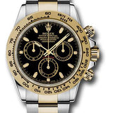 Rolex Yellow Rolesor Cosmograph Daytona 40 Watch - Black Index Dial - 116503 bki