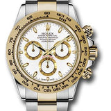 Rolex Yellow Rolesor Cosmograph Daytona 40 Watch - White Index Dial - 116503 wi