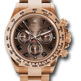 Rolex Everose Gold Cosmograph Daytona 40 Watch - Chocolate Arabic Dial - 116505 choca