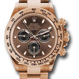 Rolex Everose Gold Cosmograph Daytona 40 Watch - Chocolate and Black Index Dial - 116505 chocbki