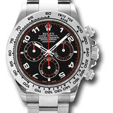 Rolex White Gold Cosmograph Daytona 40 Watch - Black Arabic Dial - 116509 bk