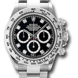 Rolex White Gold Cosmograph Daytona 40 Watch - Black Diamond Dial - 116509 bkd