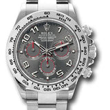 Rolex White Gold Cosmograph Daytona 40 Watch - Grey Arabic Dial - 116509 gra