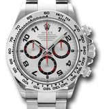 Rolex White Gold Cosmograph Daytona 40 Watch - Silver Arabic Dial - 116509 sa