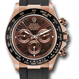 Rolex Everose Gold Cosmograph Daytona 40 Watch - Chocolate Arabic Dial - Black Oysterflex Strap - 116515LN choof