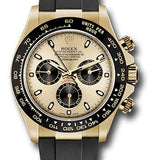 Rolex Yellow Gold Cosmograph Daytona 40 Watch - Champagne And Index Dial - Black Oysterflex Strap - 116518LN chbkof