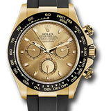 Rolex Yellow Gold Cosmograph Daytona 40 Watch - Champagne Index Dial - Black Oysterflex Strap - 116518LN chof