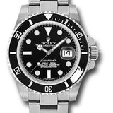 Rolex Steel Submariner Date Watch - Black Dial - 116610LN