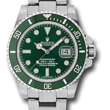 Rolex Steel Submariner Date Watch - The Hulk - Green Dial - 116610LV