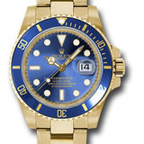 Rolex Yellow Gold Submariner Date Watch - Blue Dial - 116618 bl