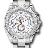 Rolex White Gold Yacht-Master II 44 Watch - White Dial - 116689