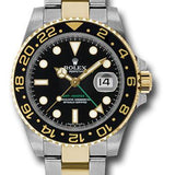 Rolex Steel Date GMT-Master II 40 Watch - Black Bezel - Black Dial - Oyster Bracelet - 116713LN