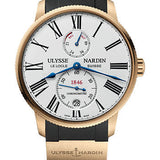 Ulysse Nardin Marine Torpilleur 42 mm - Rose Gold Case - White Dial - Rubber Strap