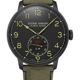 Ulysse Nardin Marine Torpilleur Military 44 mm - Steel Case - Black Green Dial - Fabric Strap