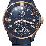 Ulysse Nardin Diver - 44mm Titanium and Rose Gold Case - Blue Dial - Blue Rubber Strap