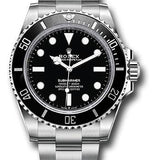 Rolex Steel Submariner Watch - Black Dial - 124060